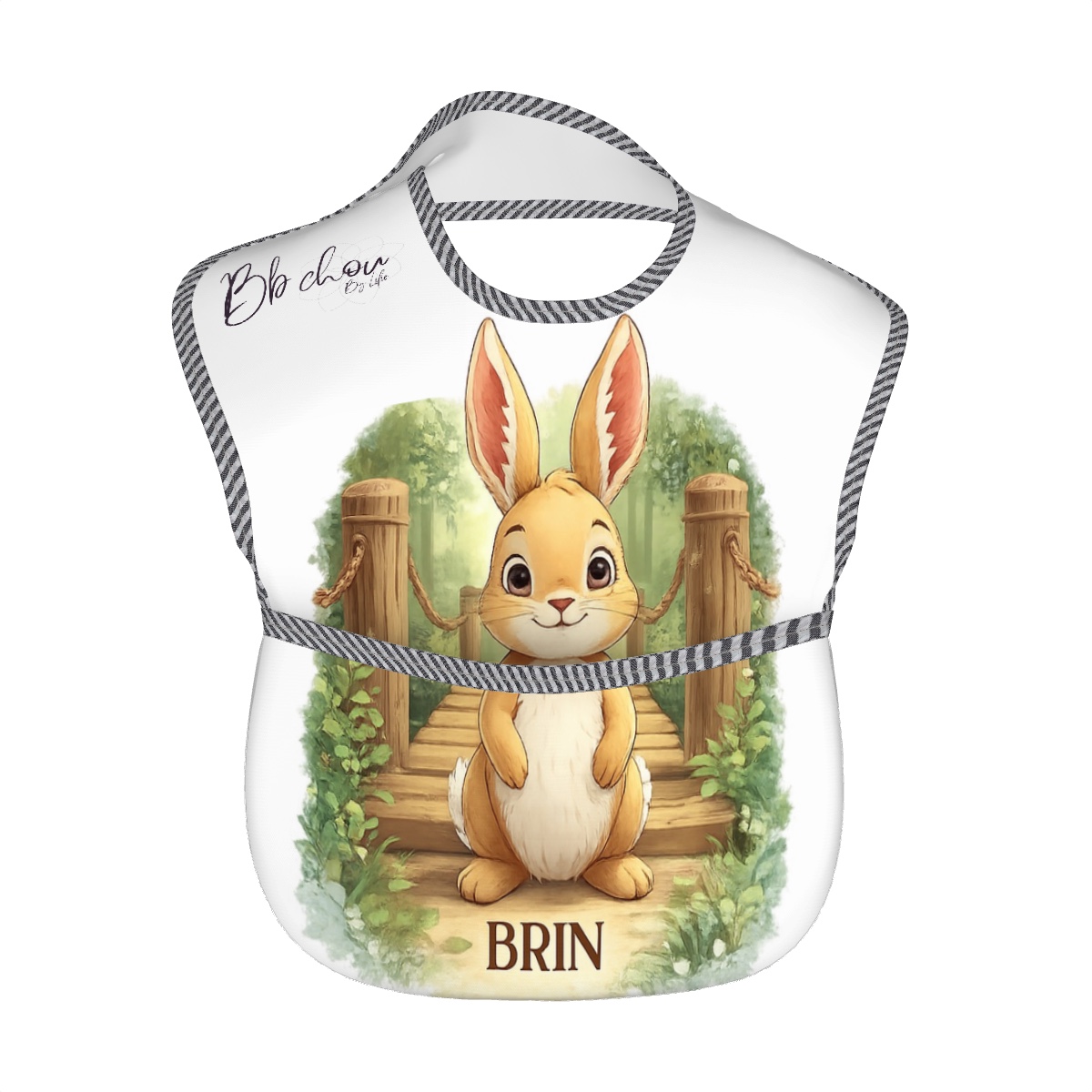 Bavoir bébé lapin brin -BB Chou – Image 2