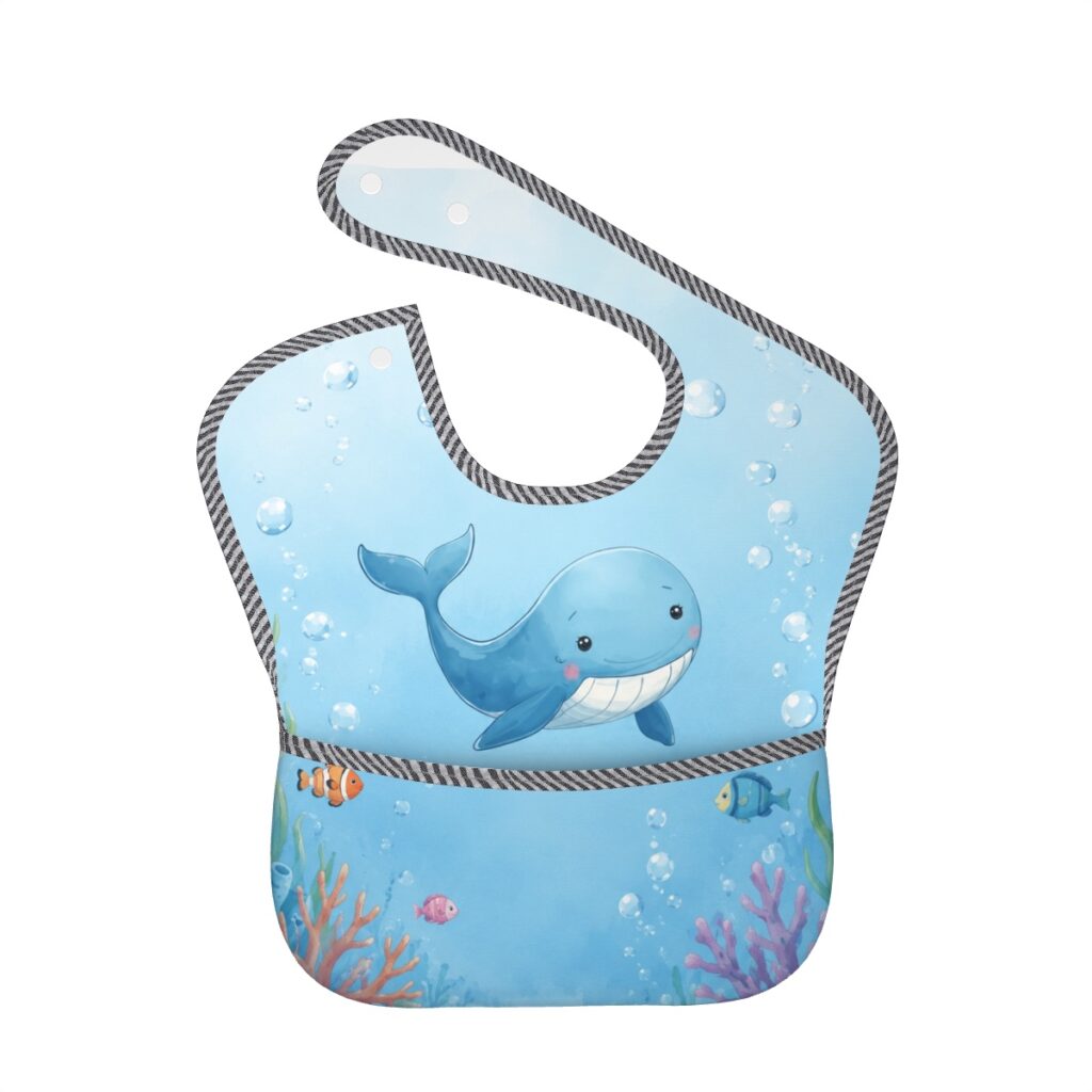 Bavoir bébé océan Ondine sauve l'océan – Collection BB Chou